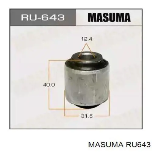 RU643 Masuma silentblock de mangueta trasera