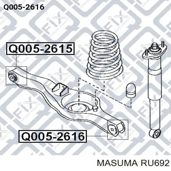 RU692 Masuma silentblock de suspensión delantero inferior