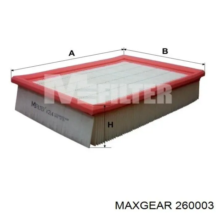 26-0003 Maxgear filtro de aire