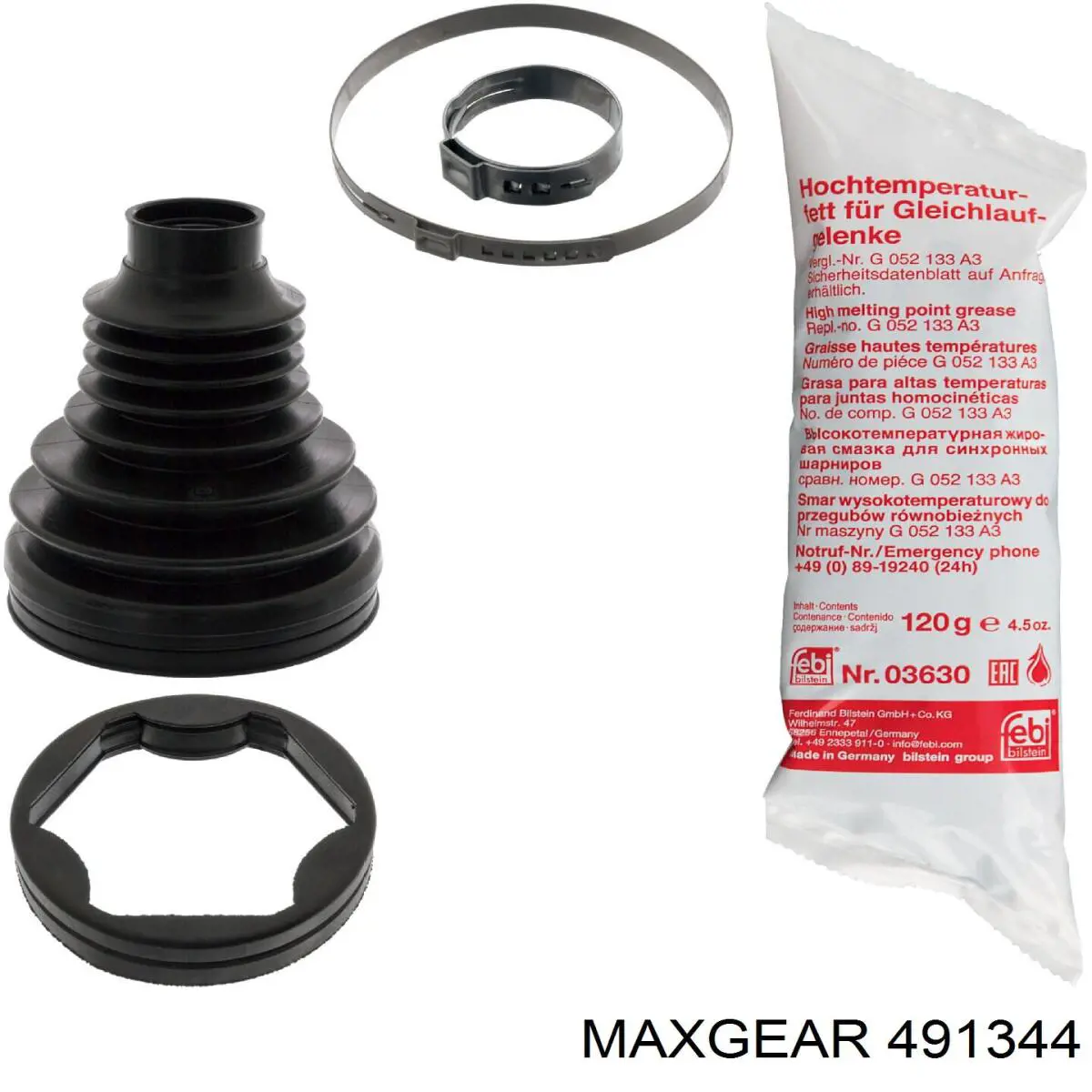 491344 Maxgear fuelle, árbol de transmisión delantero exterior