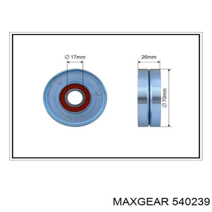 540239 Maxgear tensor de correa, correa poli v