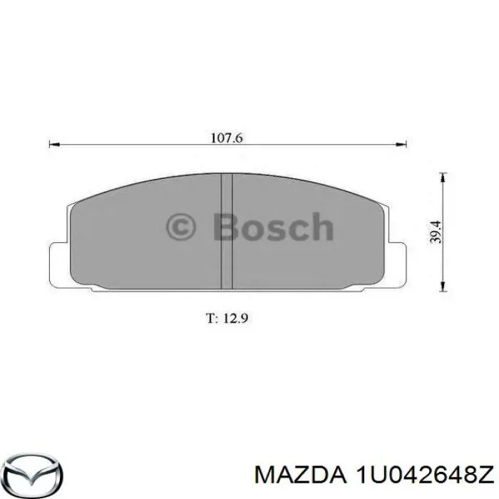 1U042648Z Mazda pastillas de freno traseras