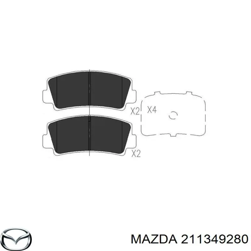 878849280 Mazda pastillas de freno delanteras