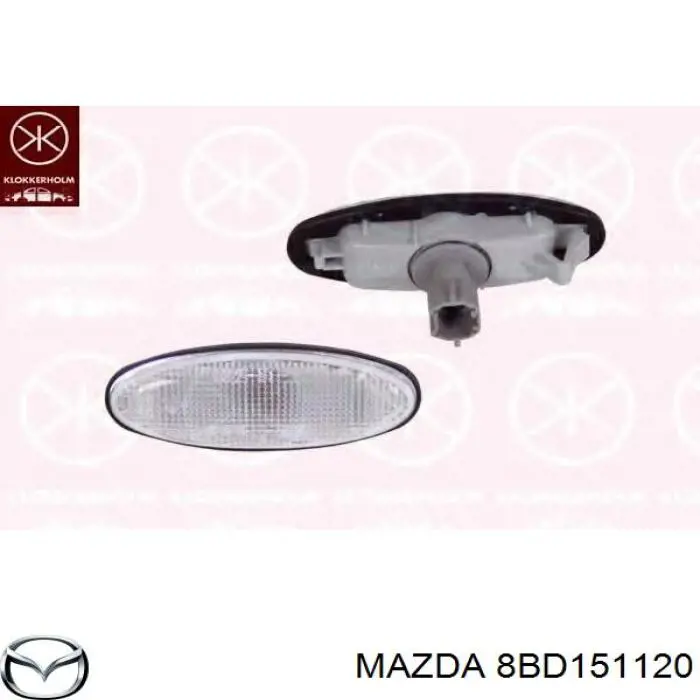 8BD151120 Mazda luz intermitente guardabarros izquierdo