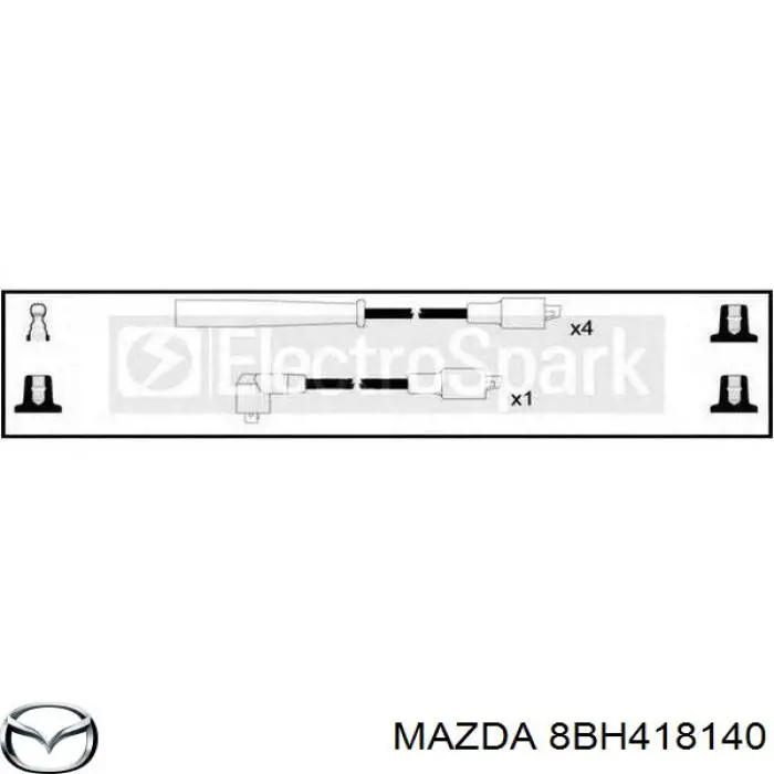 8BH418140 Mazda juego de cables de encendido