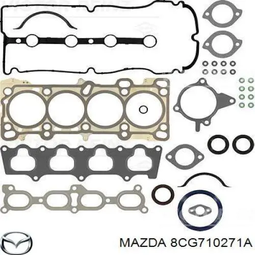 8CG710271 Mazda juego de juntas de motor, completo