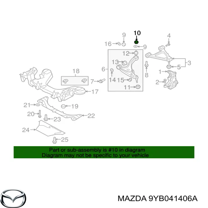 9YB041406A Mazda 