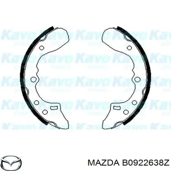 B0922638Z Mazda zapatas de frenos de tambor traseras