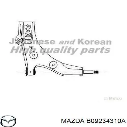  Barra oscilante, suspensión de ruedas delantera, inferior derecha para Mazda 323 3 