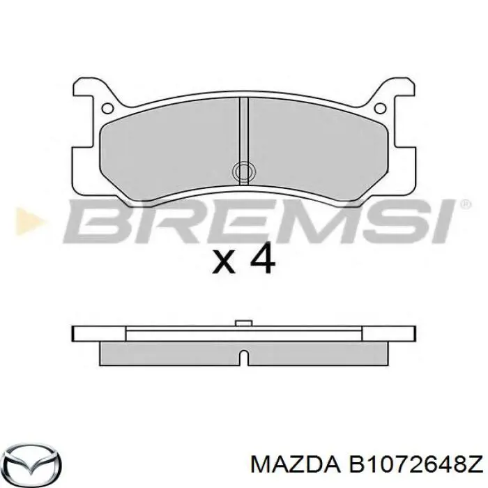 B1072648Z Mazda pastillas de freno traseras