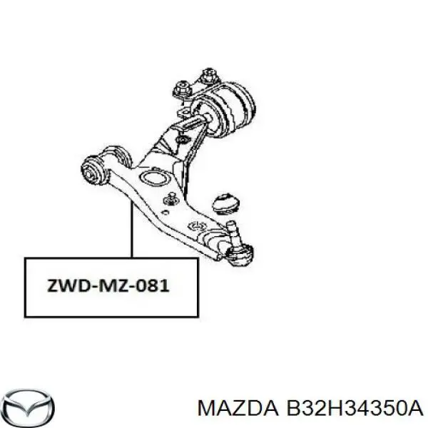 B32H34350A Mazda barra oscilante, suspensión de ruedas delantera, inferior izquierda