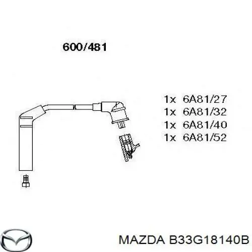 B33G18140B Mazda juego de cables de encendido