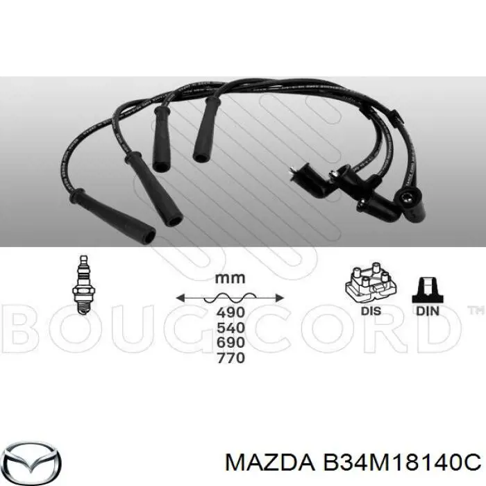 B34M18140C Mazda juego de cables de encendido