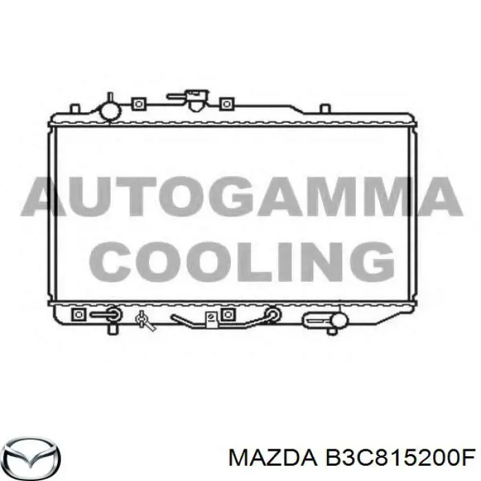 B3C815200F Mazda radiador refrigeración del motor