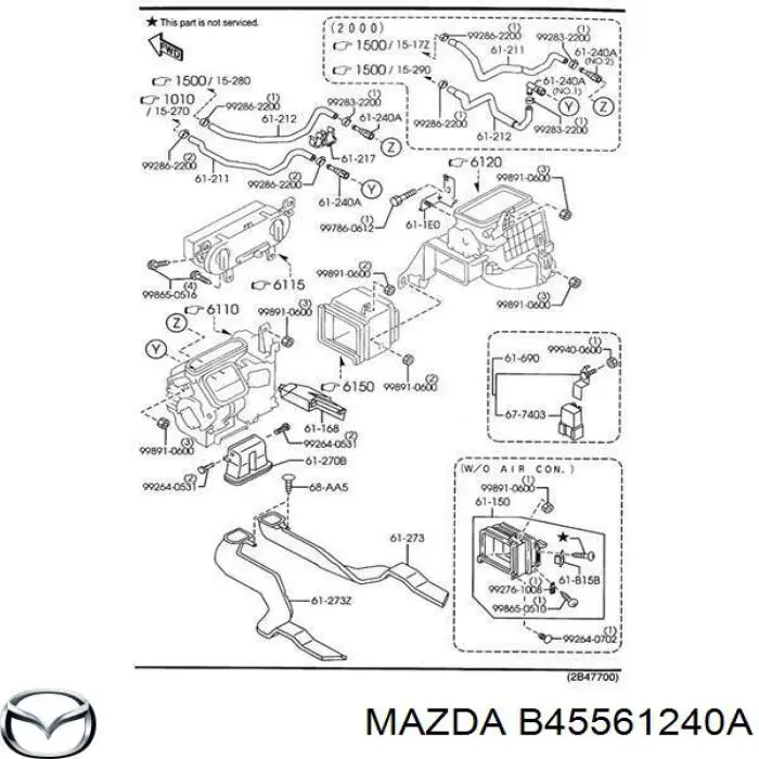  Acoplamiento rápido de la manguera del radiador del calentador para Mazda 6 GG