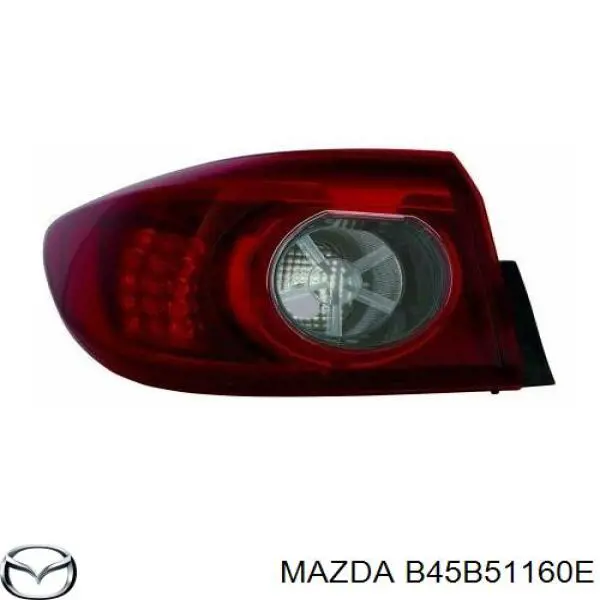 B45B51160E Mazda piloto posterior exterior izquierdo