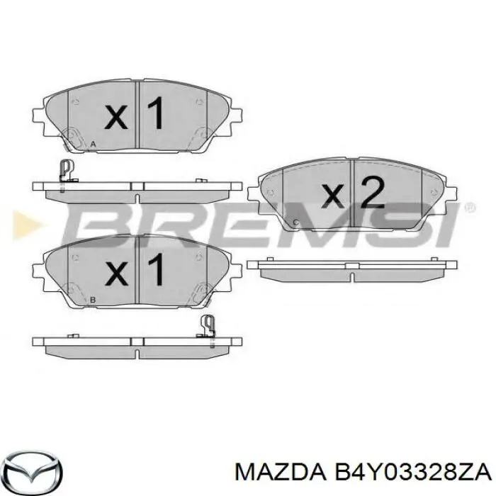 B4Y0-33-28ZA Mazda pastillas de freno delanteras