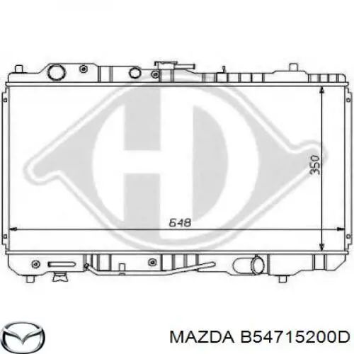 B54715200D Mazda radiador refrigeración del motor