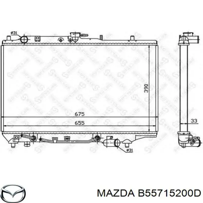 B55715200D Mazda radiador refrigeración del motor