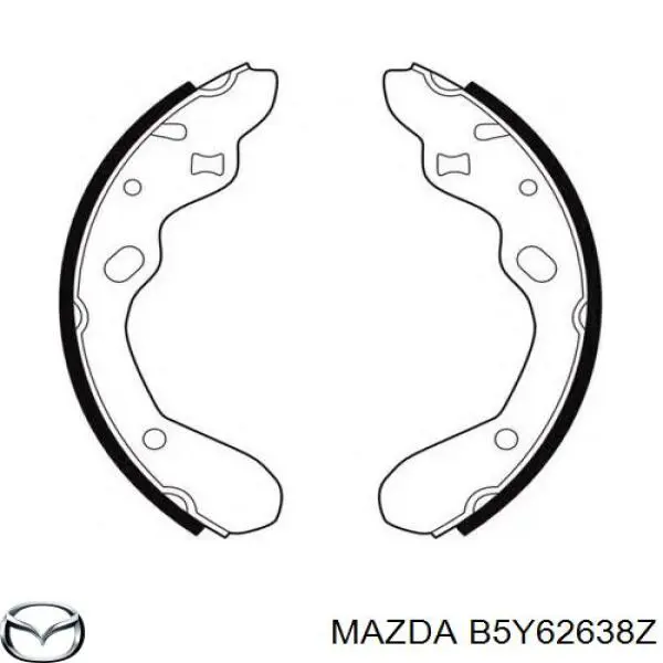 B5Y62638Z Mazda zapatas de frenos de tambor traseras