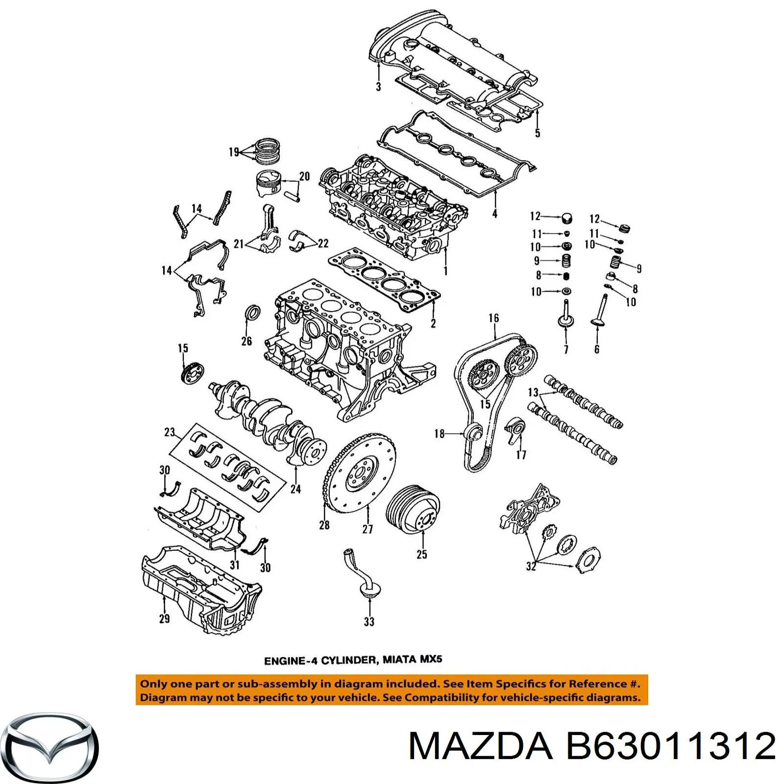  Anillo retén, cigüeñal para Mazda 3 BK12