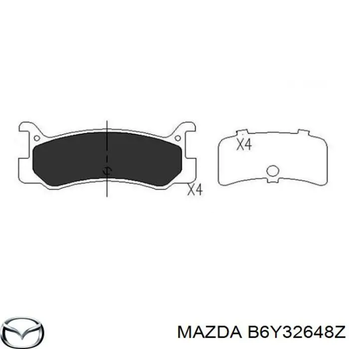 B6Y32648Z Mazda pastillas de freno traseras