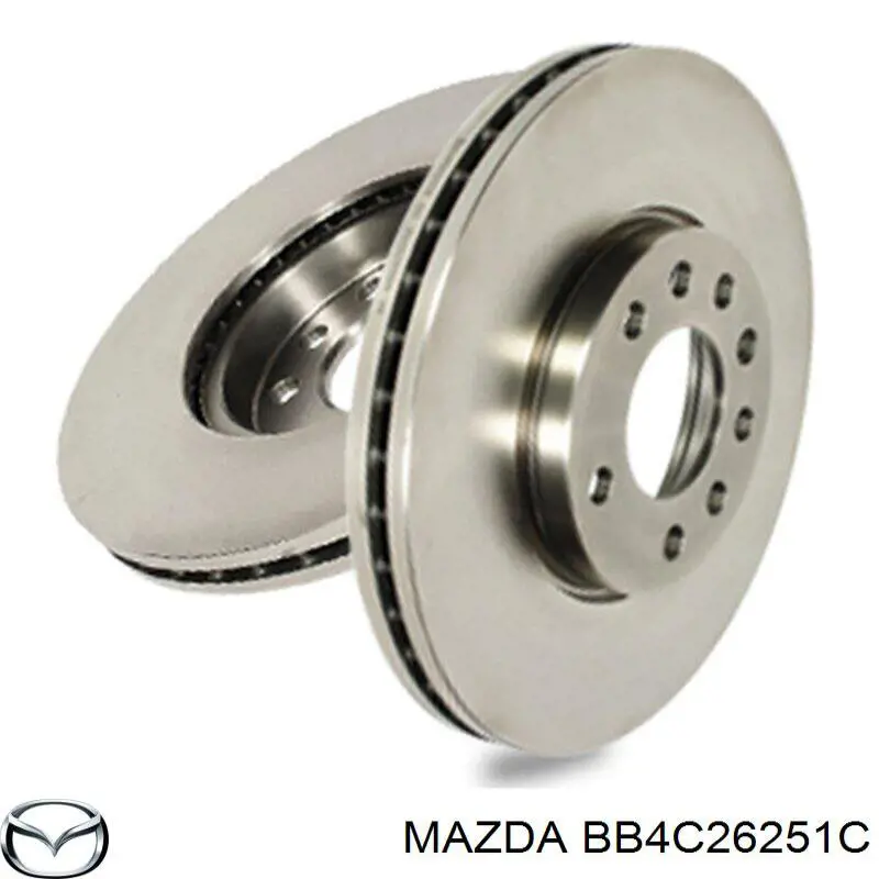 BB4C26251C Mazda disco de freno trasero