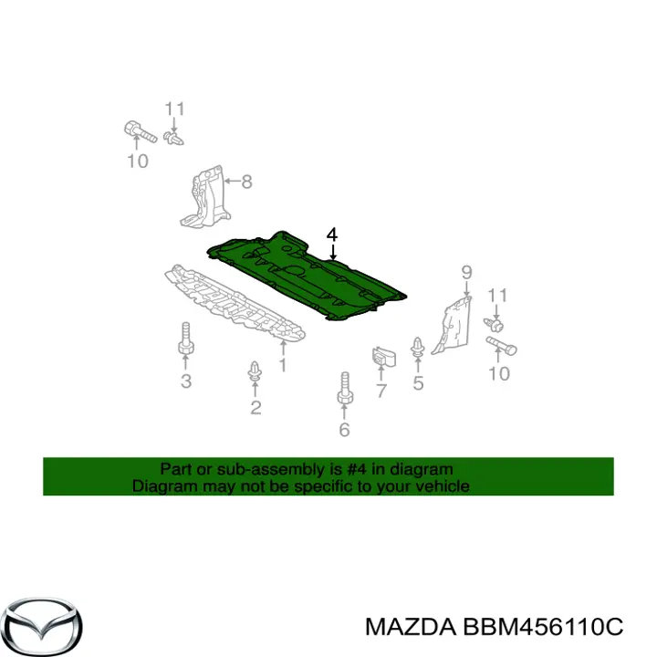  Protección motor /empotramiento para Mazda 3 BL