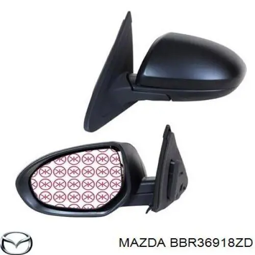 BBR36918ZD Mazda espejo retrovisor izquierdo