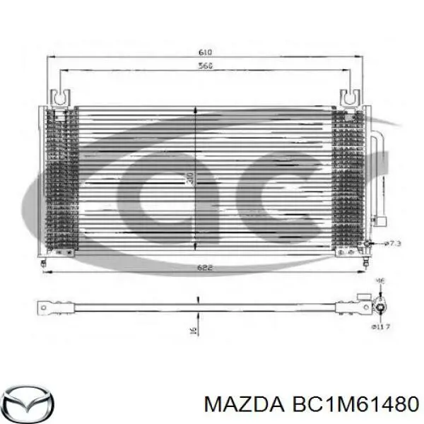 BC1M61480 Mazda condensador aire acondicionado