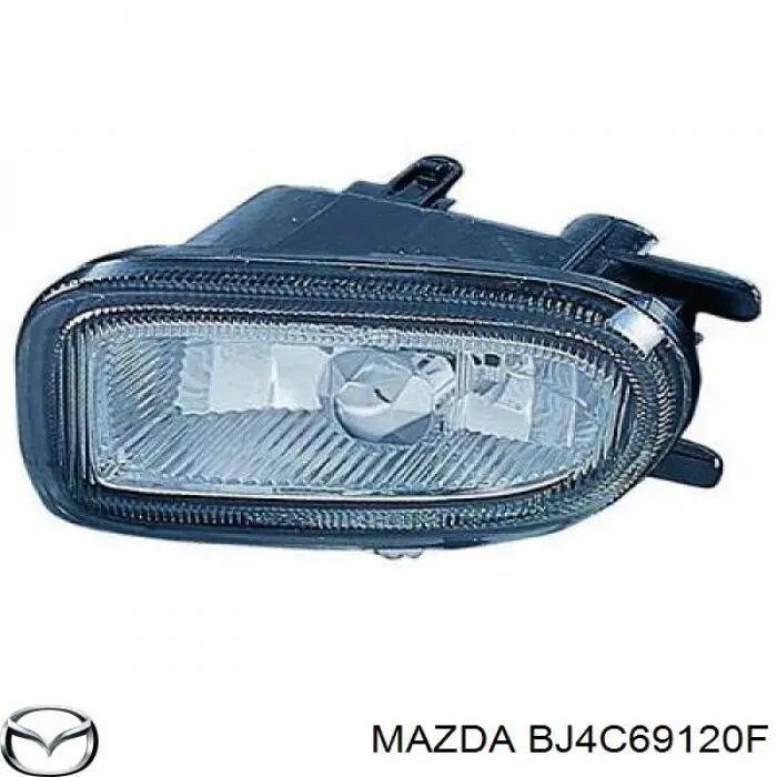 BJ4C69120F Mazda espejo retrovisor derecho