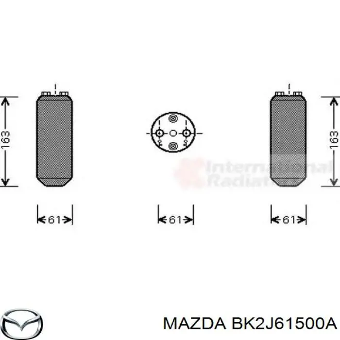 BK2J61500A Mazda receptor-secador del aire acondicionado