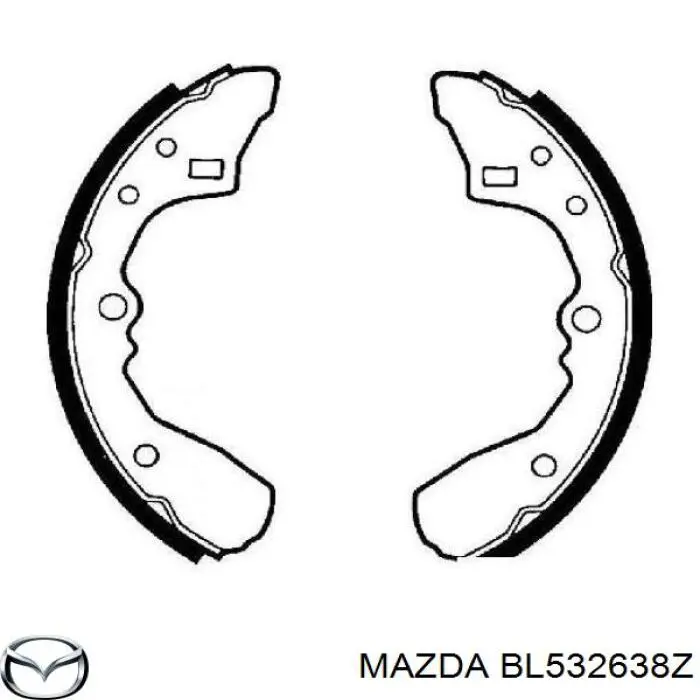 BL532638Z Mazda zapatas de frenos de tambor traseras