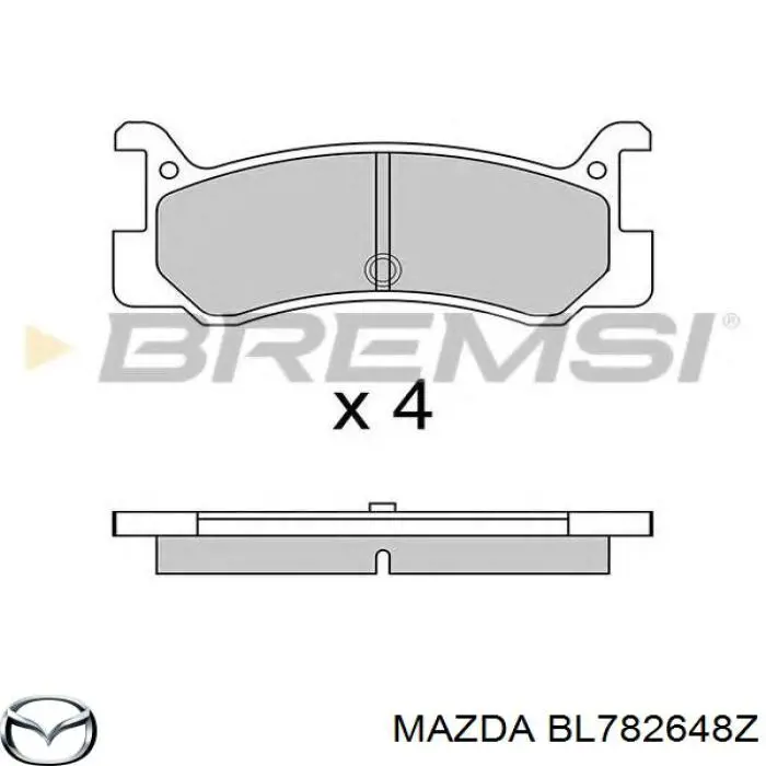 BL782648Z Mazda pastillas de freno traseras