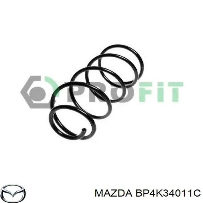 BP4K34011C Mazda muelle de suspensión eje delantero