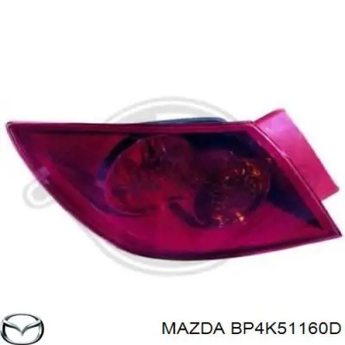  Piloto posterior exterior izquierdo para Mazda 3 BK14