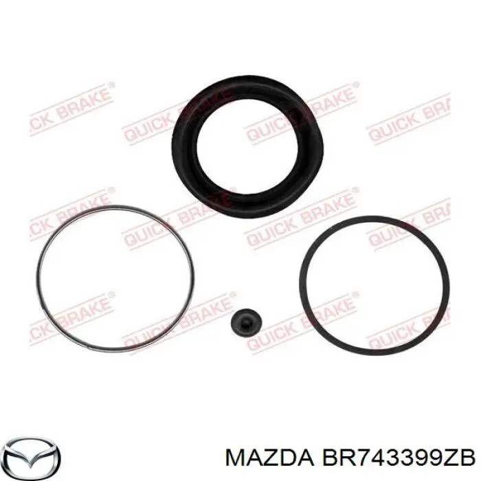 BR743399ZB Mazda pinza de freno delantera izquierda