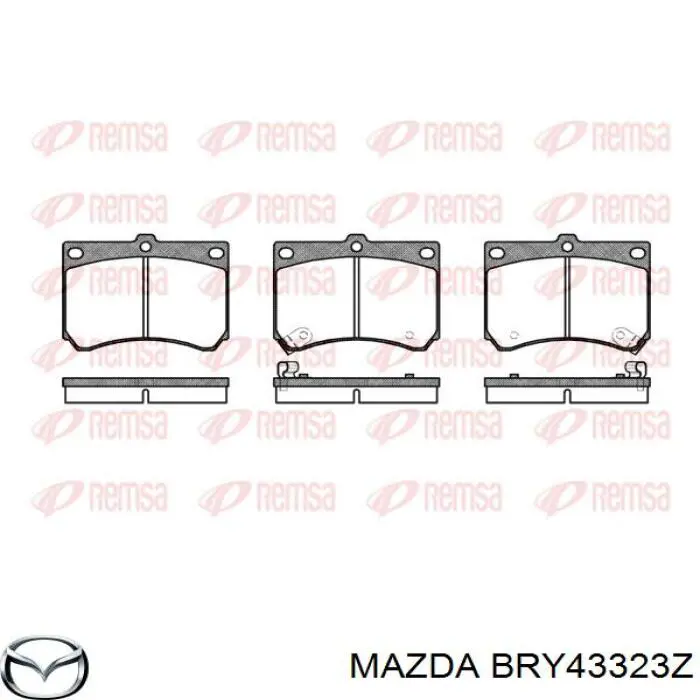 BRY43323Z Mazda pastillas de freno delanteras