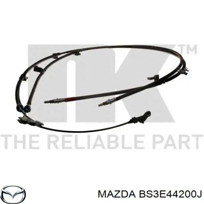 BS3E44200J Mazda cable de freno de mano trasero derecho/izquierdo