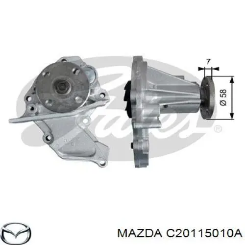 C20115010A Mazda bomba de agua