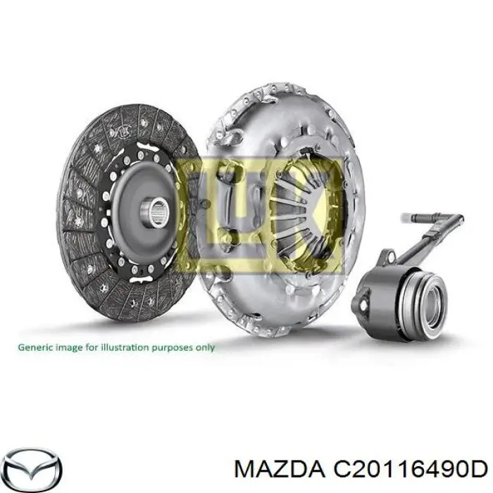 C20116490D Mazda kit de embrague (3 partes)