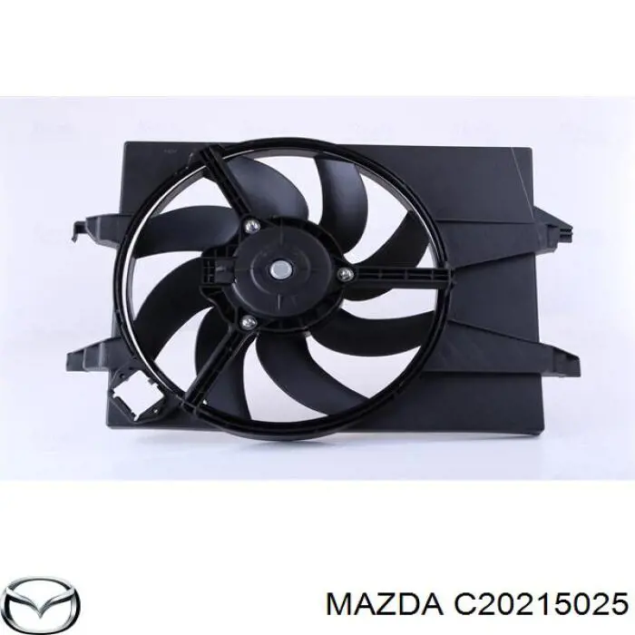 C20215025 Mazda difusor de radiador, ventilador de refrigeración, condensador del aire acondicionado, completo con motor y rodete