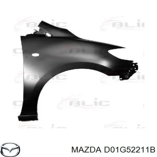 D01G52211B Mazda guardabarros delantero izquierdo