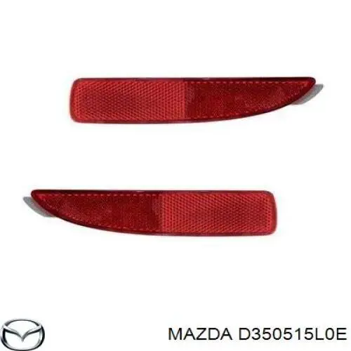  Reflector, parachoques trasero, derecho para Mazda 5 CR