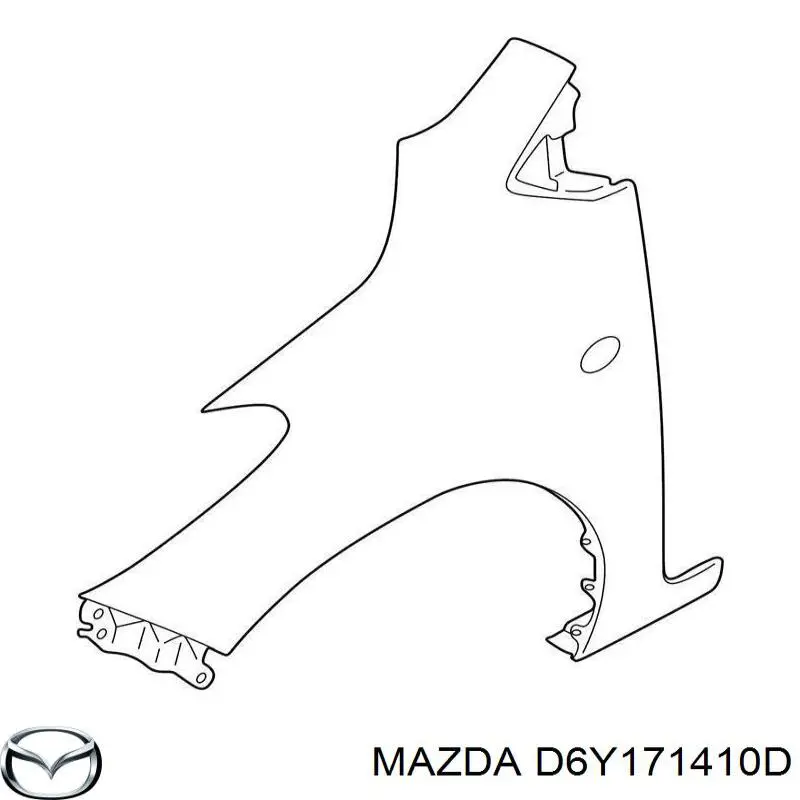  Guardabarros trasero izquierdo para Mazda 2 DE