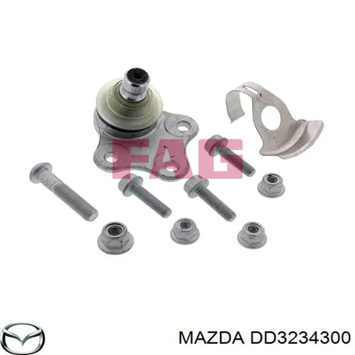 DD3234300 Mazda barra oscilante, suspensión de ruedas delantera, inferior derecha