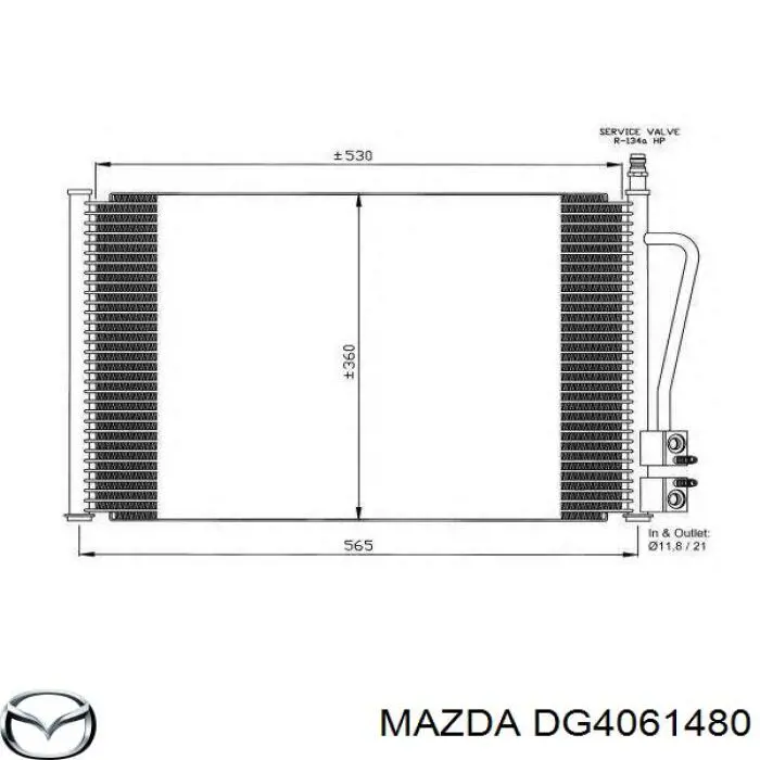 DG4061480 Mazda condensador aire acondicionado