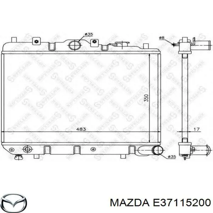 E37115200 Mazda radiador refrigeración del motor