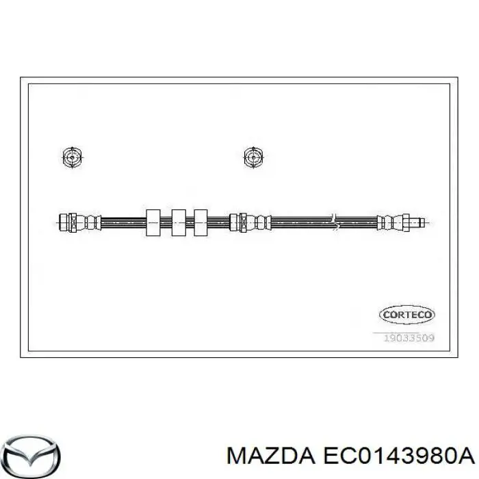 EC0143980A Mazda latiguillo de freno delantero