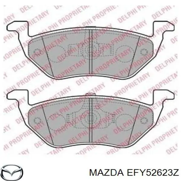 EFY52623Z Mazda pastillas de freno traseras